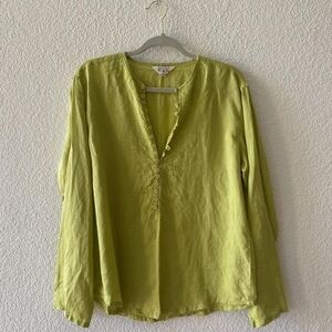 Linen Green Blouse